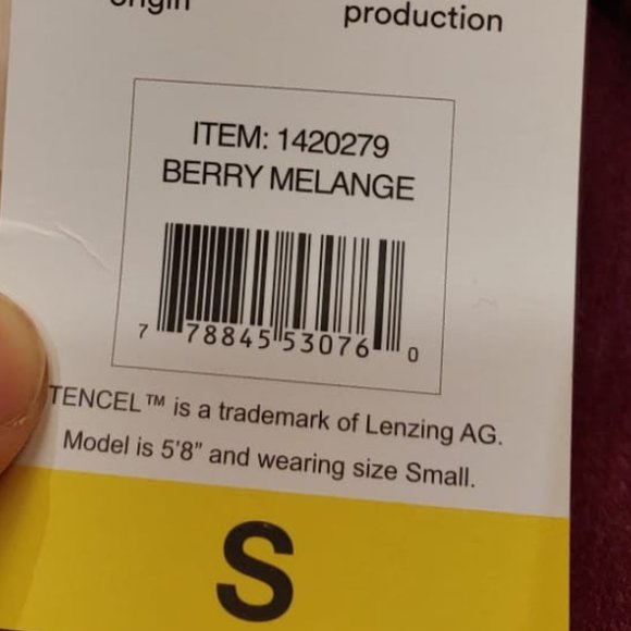 TUFF Women Athletics Long Sleeve Active Sweatshirt --Berry Melange - Picture 8 of 8